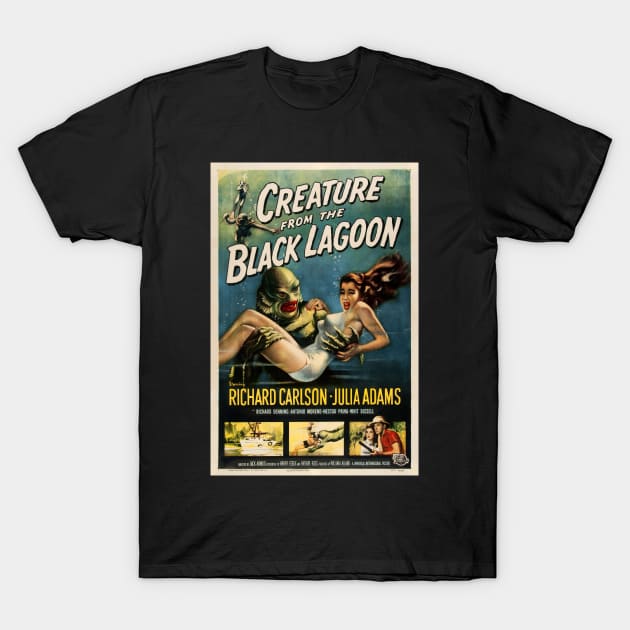 Creature from the Black Lagoon Movie Poster T-Shirt by petersarkozi82@gmail.com